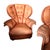 Leather Armchairs with High Backrests, 1970s, Set of 2 For Sale - Image 3 of 13