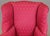 1930s Chippendale Style Wing Wingback Chair in Red Upholstery For Sale In New York - Image 6 of 6