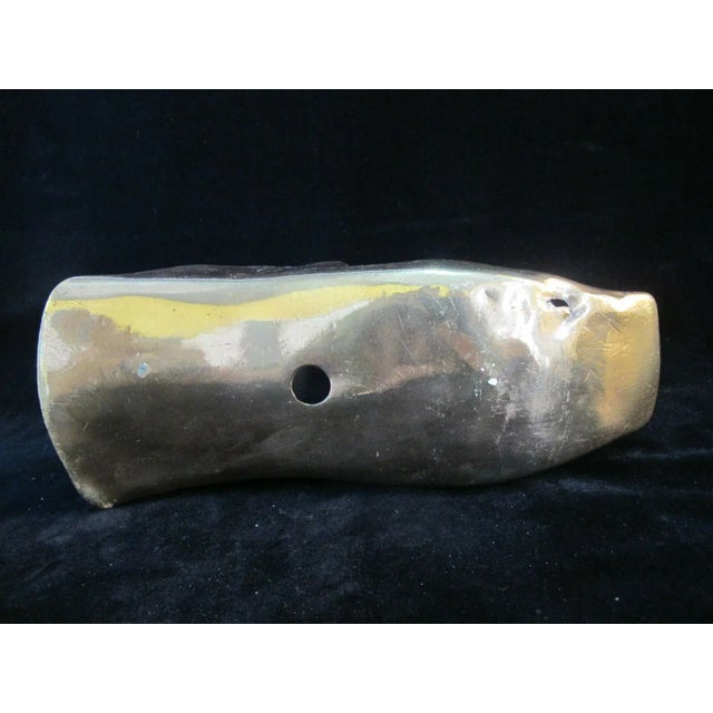 Antique 19th Century Spanish Conquistador Brass Equestrian Etched Stirrup Shoes For Sale - Image 9 of 10