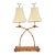 Lamp French Bouillotte Style Painted Metal Faux Bamboo For Sale