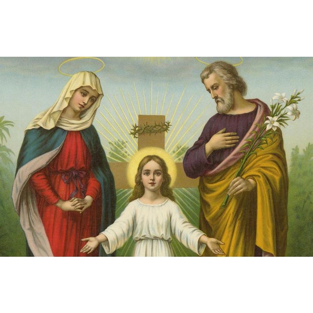 Holy Family with God the Father, 1900, Paper For Sale - Image 5 of 10
