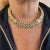 Vintage Tiffany & Co. Vannerie Diamond Sapphire Basket Weave Yellow Gold Necklace For Sale - Image 15 of 17