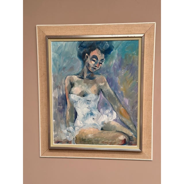 Ebbe Höglund, Sitting Ballerina, 1950s, Oil on Canvas, Framed For Sale - Image 10 of 10