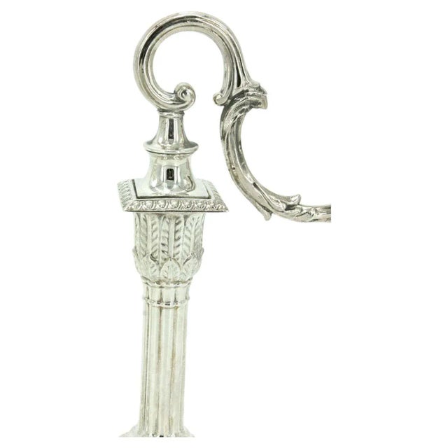 Contemporary Sheffield English Plate Piano Candlesticks - a Pair For Sale - Image 3 of 12