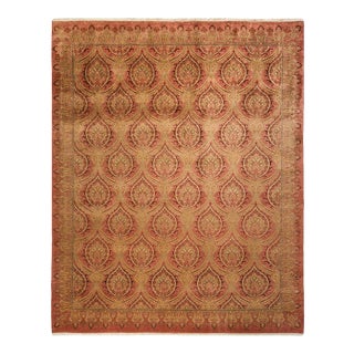Mogul Collection Hand-Knotted Area Rug - Pink 8' 1" x 9' 10" For Sale