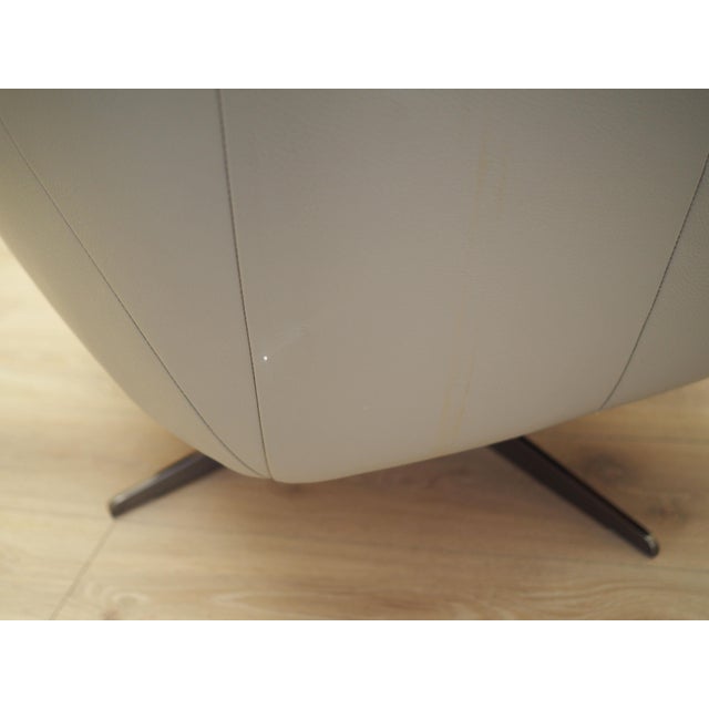 Vintage Italian Leather Swivel Chair from Natuzzi, 1990s For Sale - Image 14 of 18