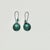 1990s Vintage Southwestern Mexican Boho Chic Faux Turquoise & Verdigris Metal Dangle Earrings - A Pair For Sale - Image 4 of 8
