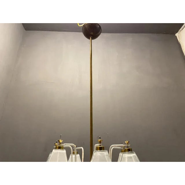 White Polygon Pendant Light, 1980s, Set of 2 For Sale - Image 7 of 9