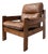 Vintage Brutalist Leather Armchair, 1960s For Sale