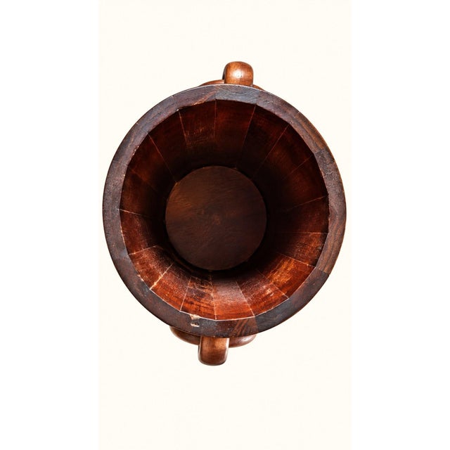 1960s Mid-Century Brutalist Walnut Umbrella Stand, 1960s For Sale - Image 5 of 8