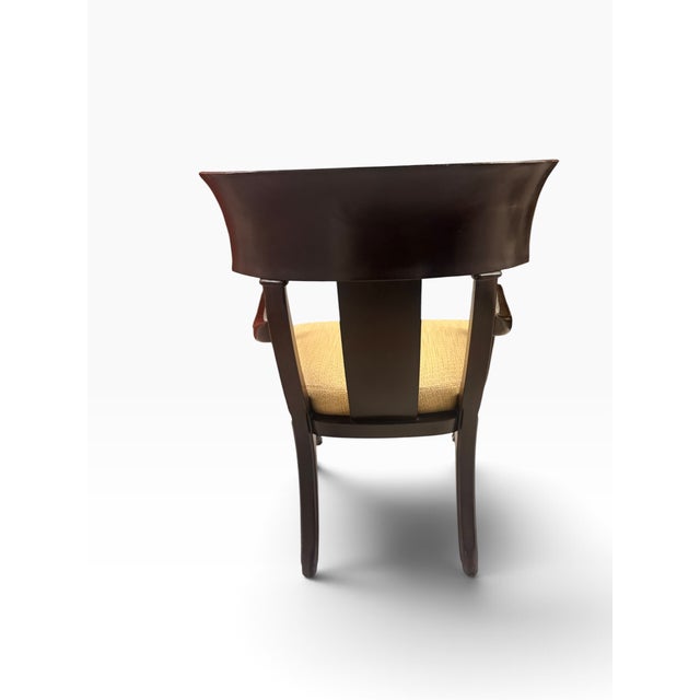 Wood Henredon Neoclassical Klismos Mahogany Dining Chairs, Set of 6, 2007 For Sale - Image 7 of 17