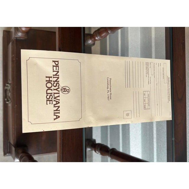 Vintage Pennsylvania House Solid Cherry Wood Étagère Display Shelf With Drawer For Sale - Image 16 of 16