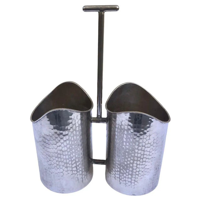 Italian Silverplated Wine Bottle Holder in the Style of Lino Sabattini, 1970s For Sale - Image 11 of 11