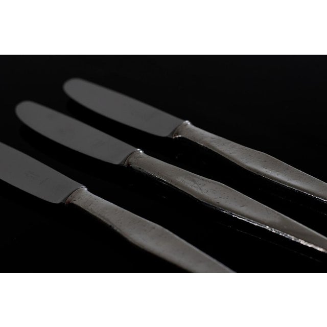 Cutlery Set for Six People in Silver Nickel by Gio Ponti for Krupp, Italy, 1950s, Set of 18 For Sale - Image 13 of 14