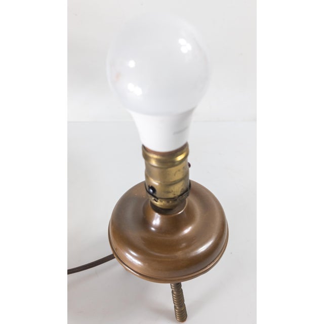20th Century Copper Arts & Crafts Mission Style Desk or Boudoir Table Lamp For Sale - Image 10 of 13