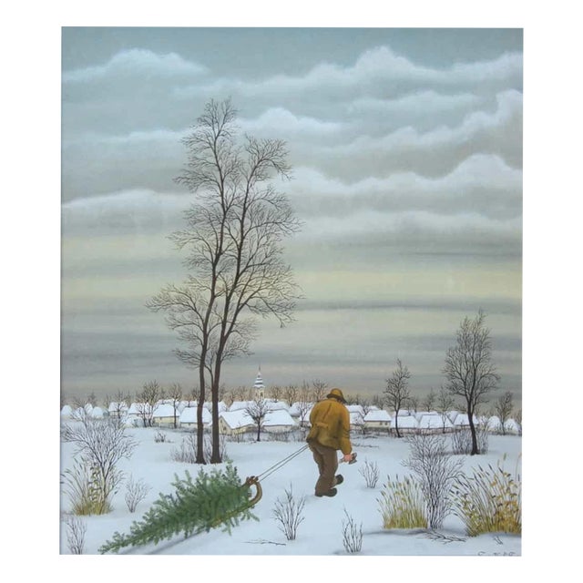 Tomo Kralj Tona, Untitled, Oil Painting, Framed For Sale