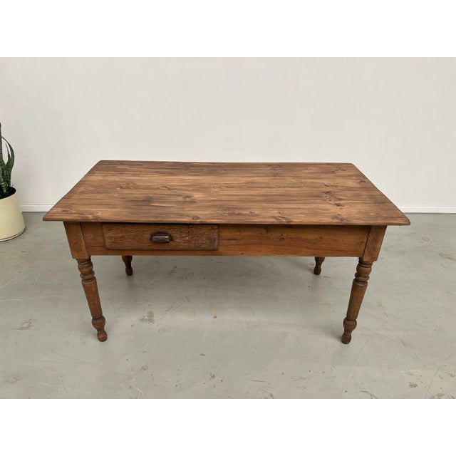 Vintage Pine Farm Worktable, 1950s For Sale - Image 16 of 18
