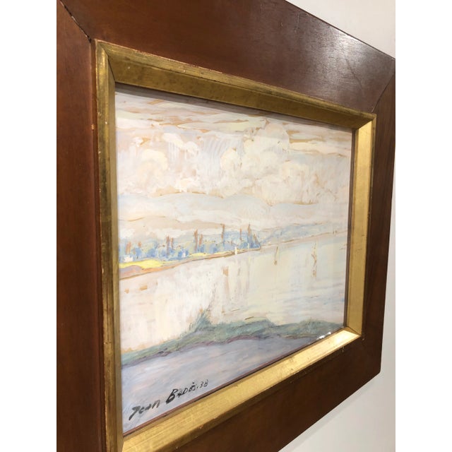 Abstract Early 20th Century Original Post-Impressionist Style Landscape Painting by Jean Bades, Framed For Sale - Image 3 of 5