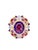 Metal Bochic “Orient” Amethyst & Ruby & Multi Gem Cocktail Ring Set 18K & Silver, Size 8 For Sale - Image 7 of 12