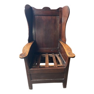 Antique English Lambing Chair, 1800s For Sale