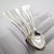 A vintage set composed of six teaspoons, handcrafted in Italy between the 1970s and 1980s in authentic continental silver....