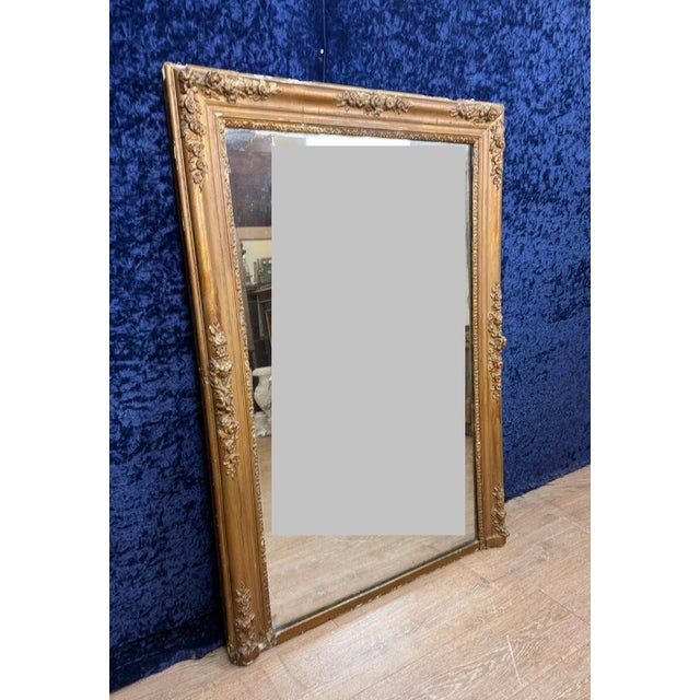 Empire Mirror in Wood and Gilded Stucco, 1810 For Sale - Image 11 of 13