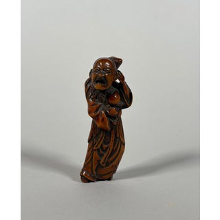 Wooden netsuke, early 18th century, Edo period, Japan For Sale