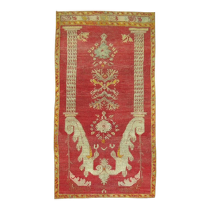 Late 19th Century Antique Zabihi Collection Turkish Prayer Fine Red Rug