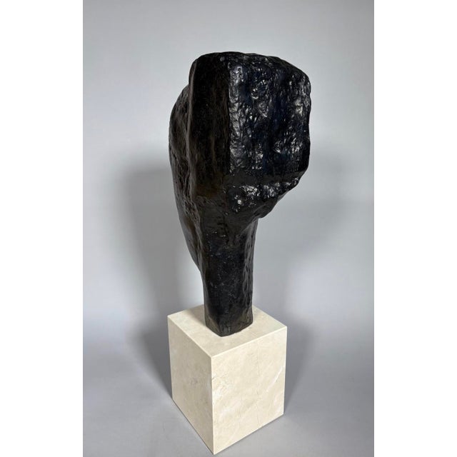 1970s Amédéo Modigliani, Head of a Young Girl with Bangs, 1970, Bronze For Sale - Image 5 of 10