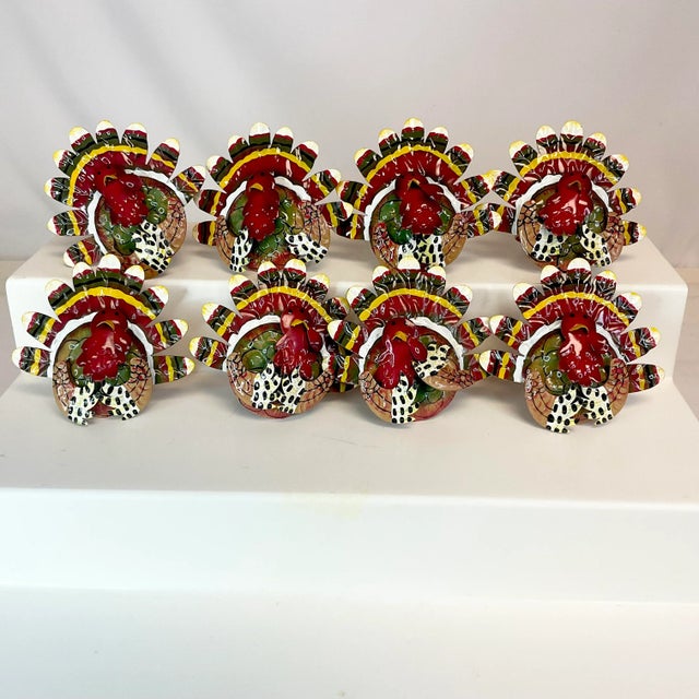 These are whimsical, colorful and fabulous and will add a festive touch to your Thanksgiving table. The set of 8 Napkin...