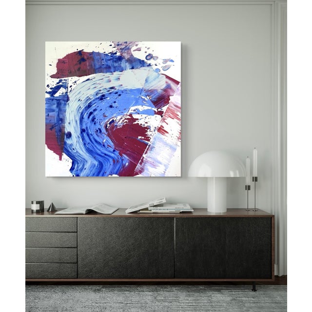 2020s Matthew Izzo Acrylic Painting on Canvas, Titled July 4th, 48” X 48” For Sale - Image 5 of 8