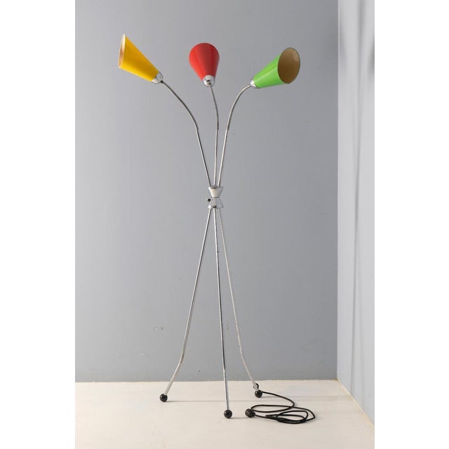 Three-Arm Floor Lam from Lidokov, Czechoslovakia, 1960s For Sale - Image 11 of 12