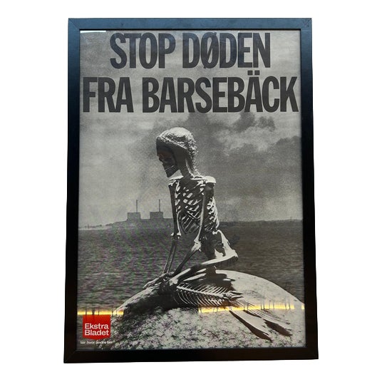 Vintage Political Poster, Denmark, 1970s For Sale
