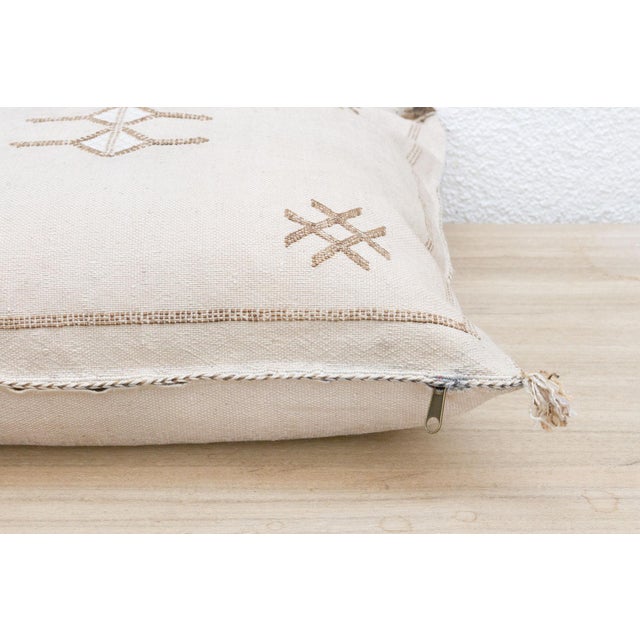 Fez Fog Large Silk Rug Pillow For Sale In Los Angeles - Image 6 of 8