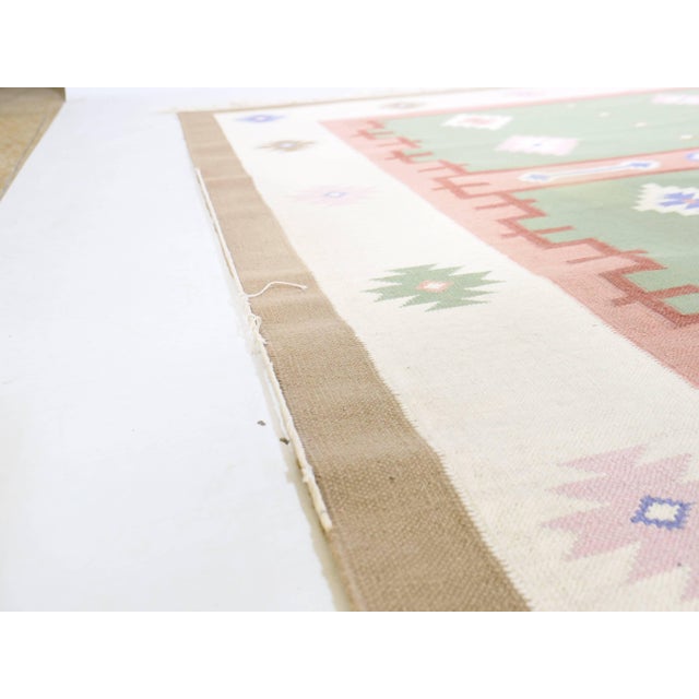 Vintage Handwoven Kilim Rug in Wool, 1980s For Sale - Image 6 of 8