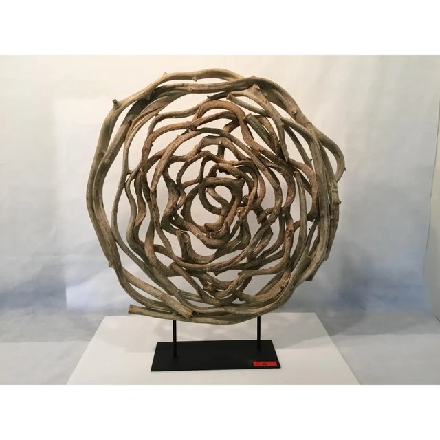 Vine Disc on Iron Stand For Sale - Image 10 of 14