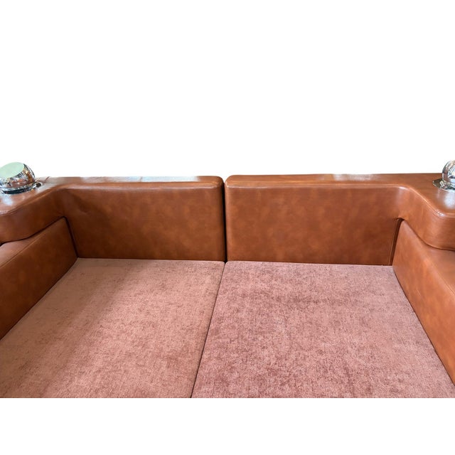 Guido Faleschini "Tucroma" King Platform Bed with Nightstands and Stools — i4 Mariani for the Pace Collection, 1970’s. Bed...