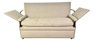 Knole Settee, Early 20th Century, English Baroque in Belgium Linen