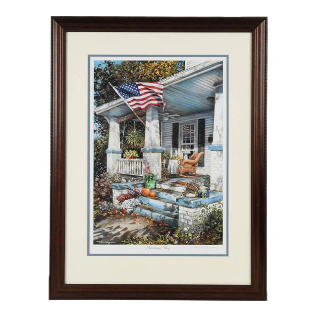 Framed William Mangum's "American Way" Print For Sale