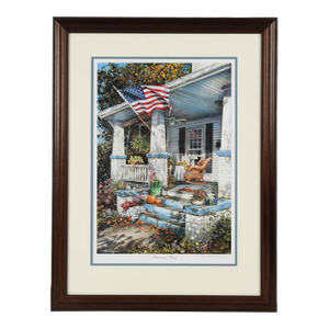 Framed William Mangum's "American Way" Print