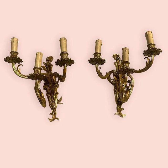 Vintage Brass Sconces, 1960s, Set of 2 For Sale - Image 4 of 6