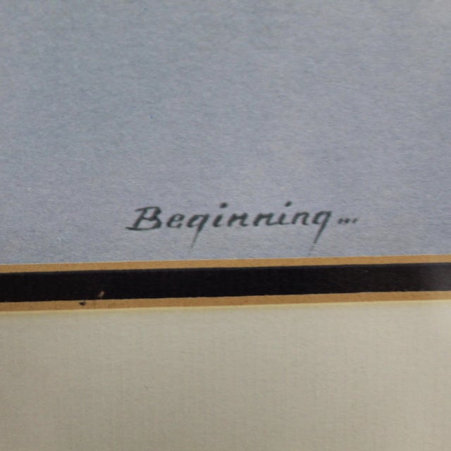 1960s Vintage Print "Beginning" by Seminole Artist Jerome Tiger For Sale - Image 5 of 9