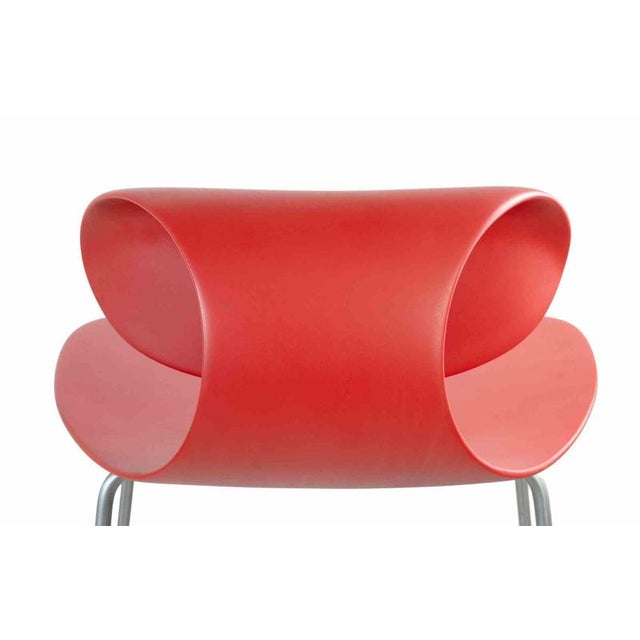 Red Red Maxima Stools by William Sawaya and Paolo Moroni, Italy, 1990s, Set of 7 For Sale - Image 8 of 9