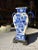 1970s 1970s Blue and White Floral Vase For Sale - Image 5 of 7
