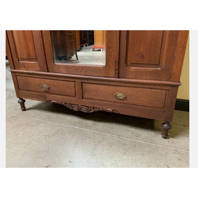 Antique Art Nouveau Wardrobe, 1890s For Sale - Image 9 of 10