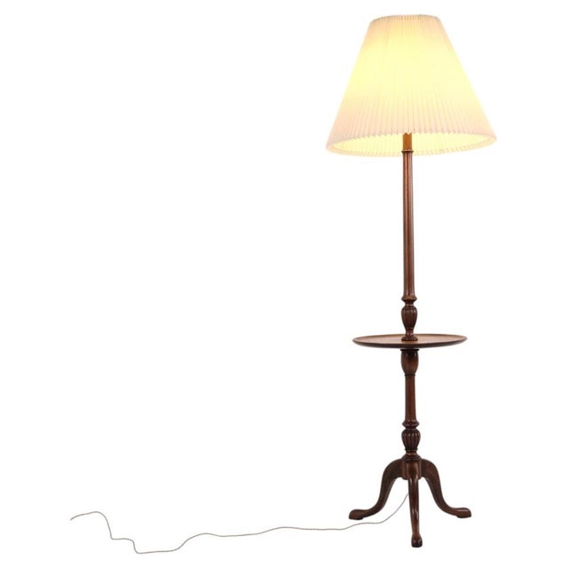 Late Empire Floor Lamp with Mahogany Table For Sale - Image 9 of 9