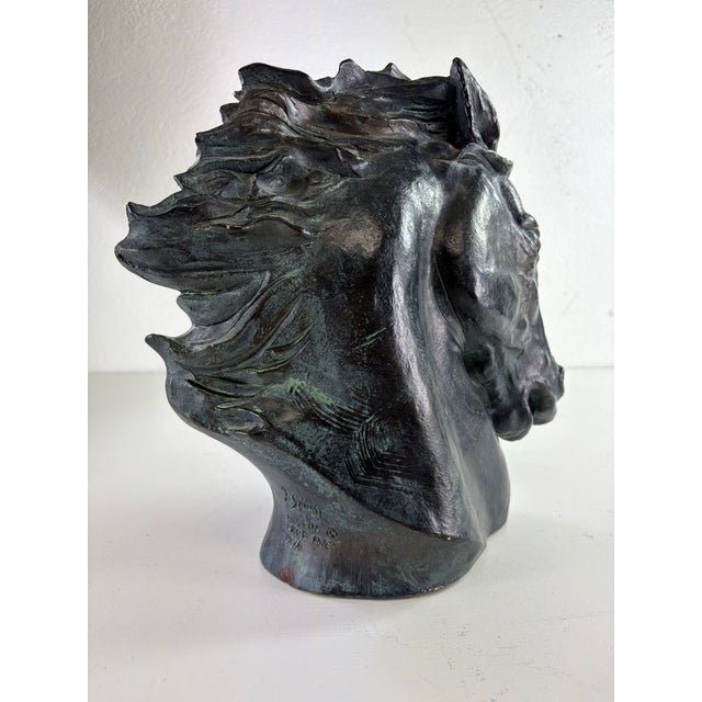 Austin Productions Mid-Century Vintage Equestrian Plaster Horse Bust For Sale - Image 4 of 10