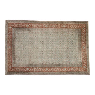 Vintage Distressed Tabriz Carpet - 6'6" x 9'11" For Sale