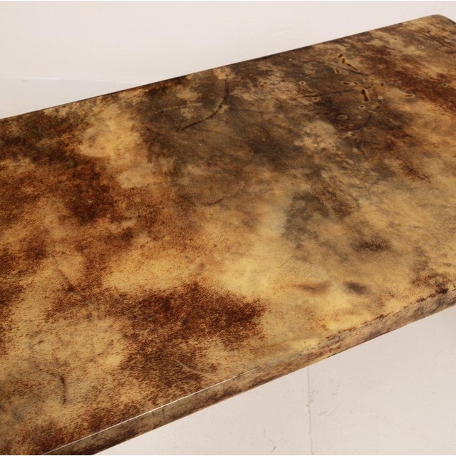 Low Rectangular Model 825 Coffee Table in Parchment by Aldo Tura, 1950 For Sale - Image 18 of 18