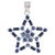 Blue Celestial Mosaic Pendant With Natural Sapphire in Sterling Silver For Sale - Image 8 of 15